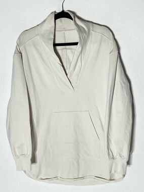 Lululemon Athletica LA Oversized Long Sleeve V Neck Hi Low Tunic Pullover 10